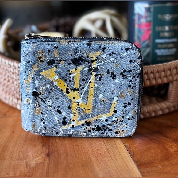 Louis Vuitton Monogram Denim Mini Zippy Wallet - Picture 1 of 15